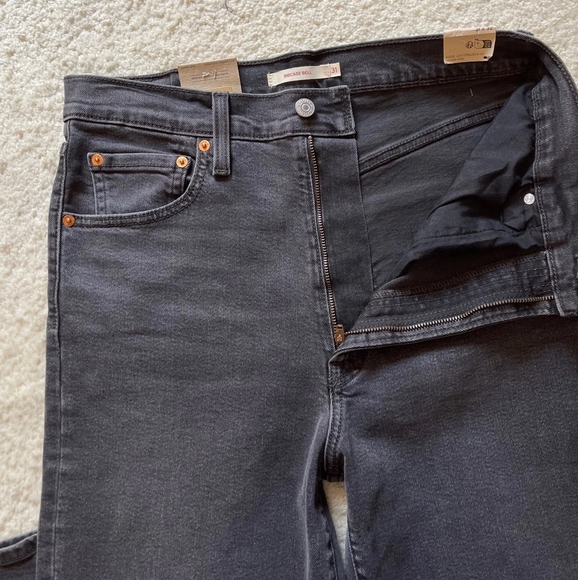 NWT Levi's Ribcage Bells High Rise Grey Wash Women's Jeans Size 31/32 - Picture 4 of 13